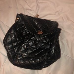 ariana grande black mini backpack